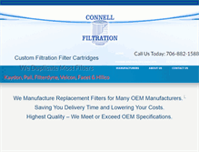 Tablet Screenshot of connellfiltration.com